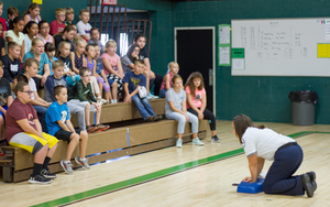 Woodland Middle School partners with local paramedics to teach students emergency preparedness