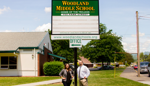Woodland Middle School held a fire drill today, Wednesday, May 23, 2018