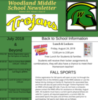 Woodland Middle School's Summer Bulletin is here