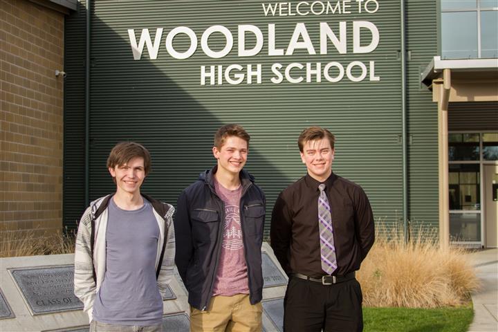 Three Woodland High School students make a one-in-a-million chance with all three earning perfect 800 math scores on the SAT