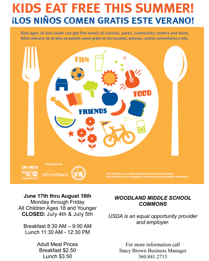 Kids eat free with the Summer Meal Program
