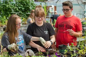 Horticulture students at Woodland Middle School learn how to research plants, make their own herbicides, grow plants from seeds and more!