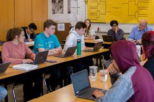 March Madness sweeps up Woodland High School students as they debate the significance of 16 different Supreme Court cases