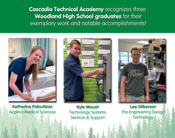 Three Woodland High 2019 graduates recognized by Cascadia Technical Academy