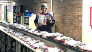 Columbia Elementary staff prepared and delivered learning packets and school supplies for home learning